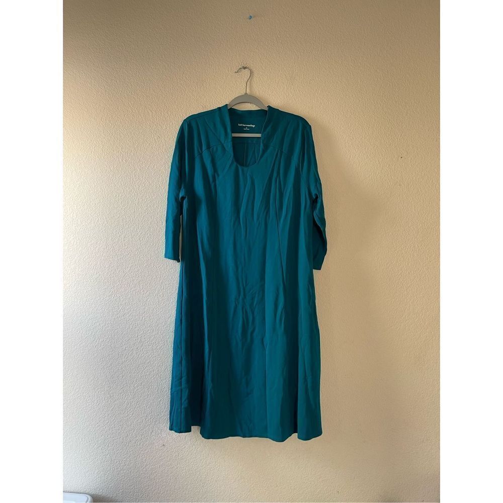 Soft surroundings womens scuba knit midi dress‎ size 1x